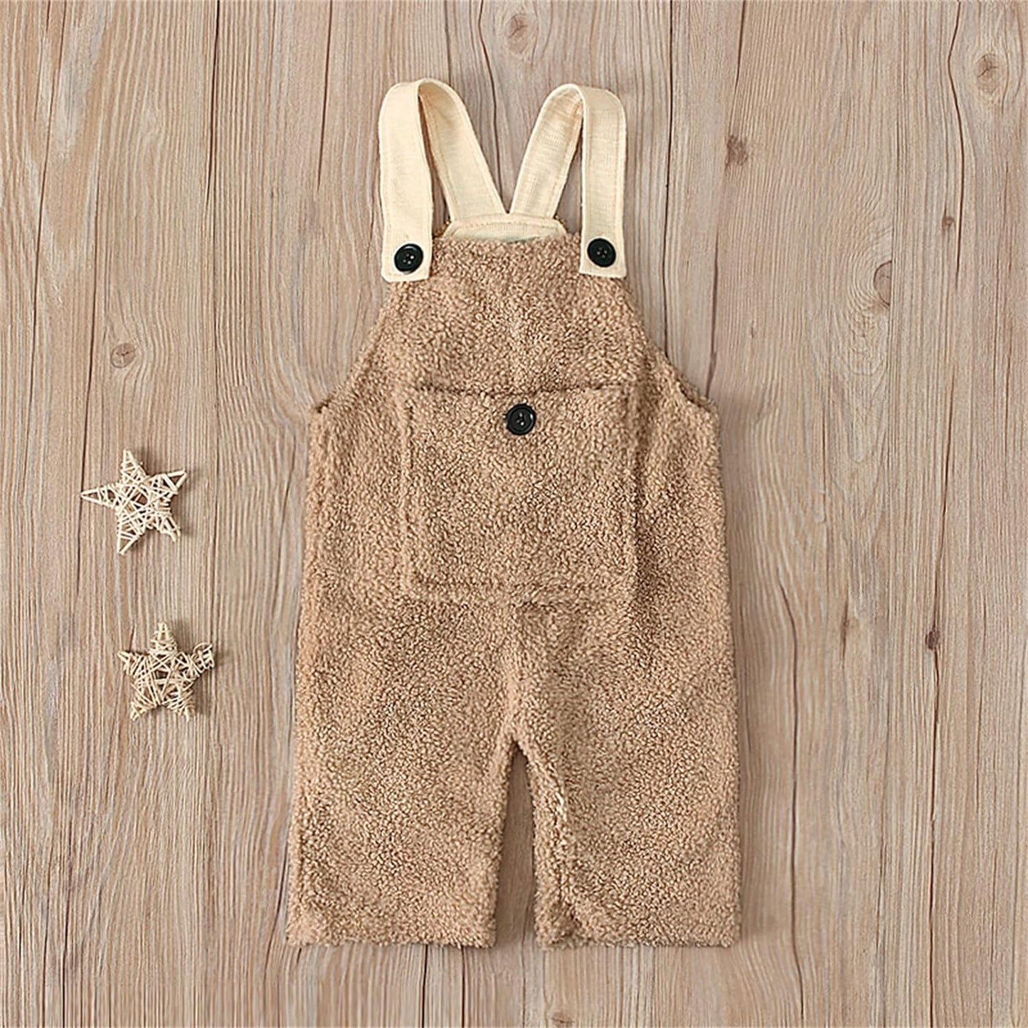 Toddler Kids Baby Girls Boy Fleece Suspender Pants Overalls Trousers Warm Romper Jumpsuits Outfits Winter Clothes J609