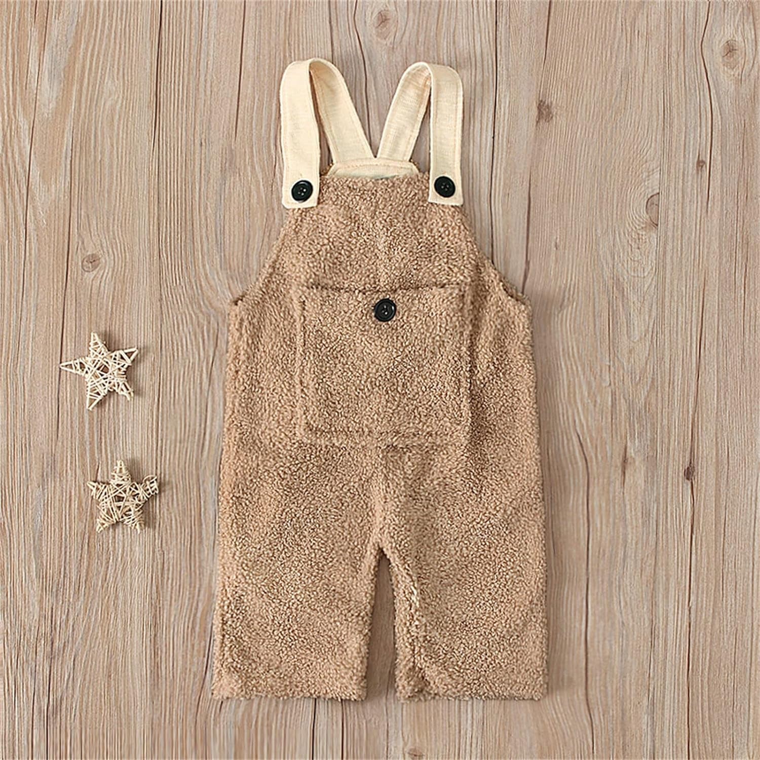 Toddler Kids Baby Girls Boy Fleece Suspender Pants Overalls Trousers Warm Romper Jumpsuits Outfits Winter Clothes J609