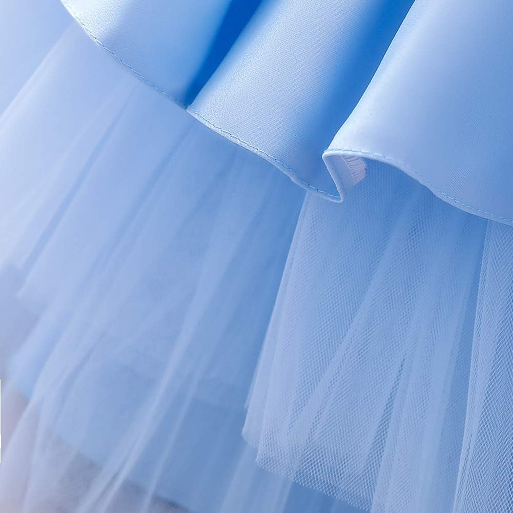 Toddler Baby Flower Girls Sequins Bowknot Tutu Dress Princess Pageant Wedding Birthday Party Backless Puffy Tulle Gown